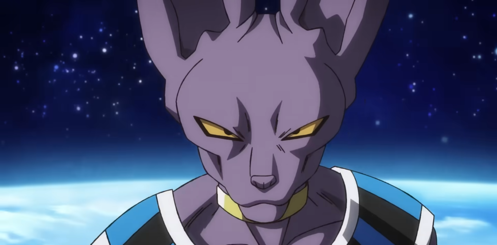 Bills te encarando no trailer do dragon ball super remake