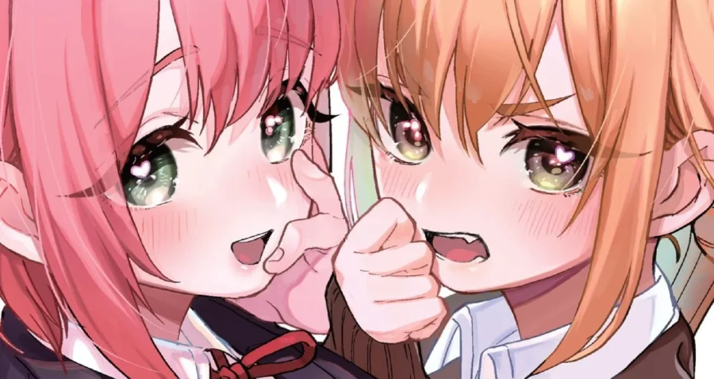 Capa do manga 100 girlfriends, com Hakari Hanazono e Karane Inda