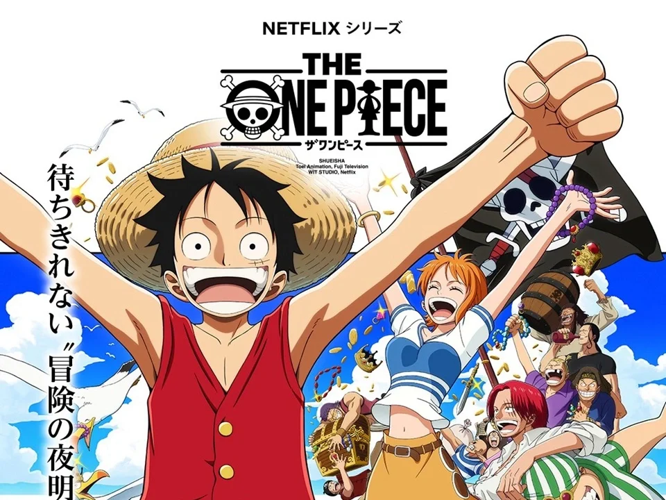 A Netflix divulgou uma nova arte de THE ONE PIECE, remake em anime produzido pelo WIT Studio, que recontará o início da história de Eiichiro Oda. A imagem reúne Luffy, Nami e integrantes dos Piratas do Ruivo, destacando a nova versão visual dos personagens. A produção continua prevista para fevereiro de 2027, com lançamento exclusivo pela Netflix. Nova arte apresenta Luffy ao lado dos Piratas do Ruivo A ilustração divulgada coloca Monkey D. Luffy ao lado de Nami, enquanto Shanks e outros integrantes dos Piratas do Ruivo também aparecem na composição. A nova arte faz parte da divulgação de THE ONE PIECE e acompanha o material promocional que vem sendo apresentado pela Netflix para a nova adaptação. O projeto terá uma abordagem visual renovada para a história originalmente publicada por Oda. A Netflix descreve a produção como uma nova adaptação da obra, começando novamente pela Saga East Blue. A primeira temporada terá sete episódios, com cerca de 300 minutos de duração no total, e chegará à plataforma com todos os episódios disponíveis simultaneamente.
